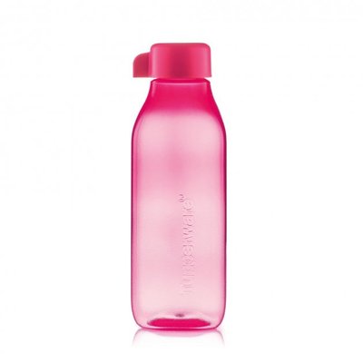 Еко-пляшка (500 мл) квадратна в рожевому кольорі РП016 фото