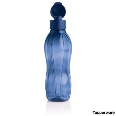 Еко-пляшка (1 л) з клапаном, синя РП293 фото